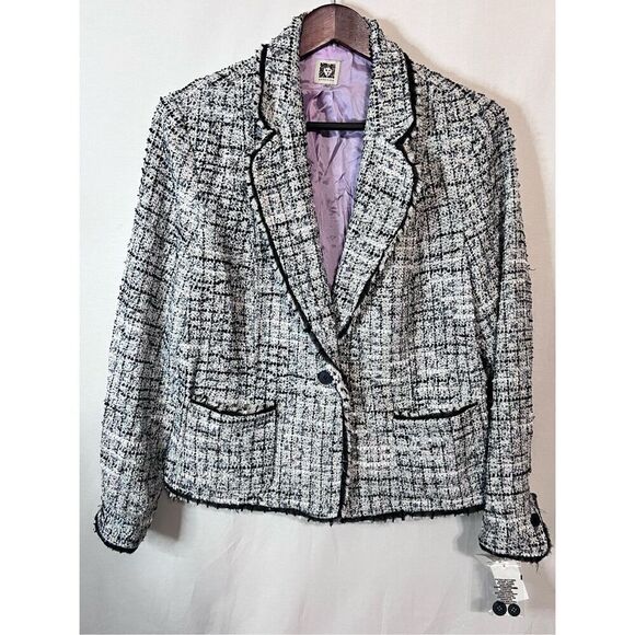 Anne Klein Bouclé Knit Blazer Sz 16 NWT Vintage  inspired - Picture 1 of 5